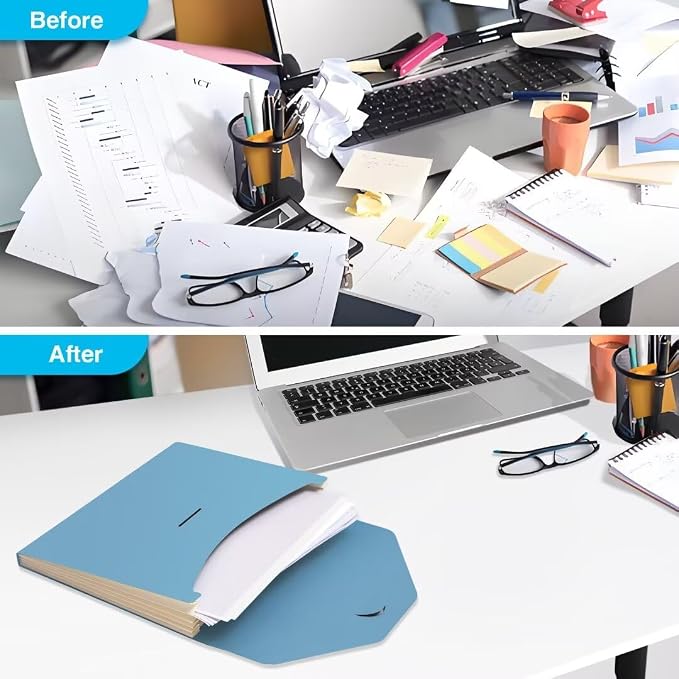 Blue Lake ECOLIFE 6-Pockets Recyclable Paper Expanding File Document Folder - Image 6
