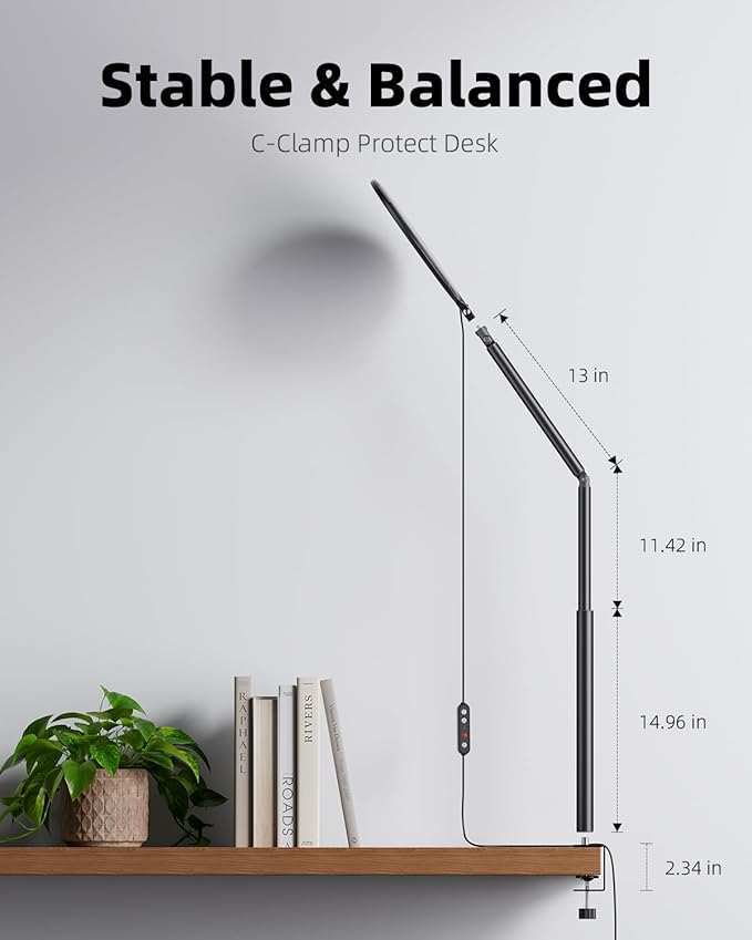 Weilisi 10.2" Desk Ring Light with Stand for Video Call, Ring Light for Desk with Clamp, 360° Rotate & Flexible Height Desk Light, Adjust Arm Desk Lamp for Home Office, Podcast, Gaming, Recording-DeskLoop Office