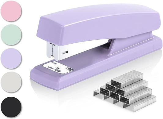 Deli Stapler, Desktop Staplers with 640 Staples, Office Stapler, 25 Sheet Capacity, Purple-DeskLoop Office