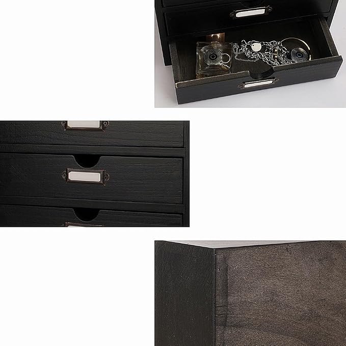 Wooden Storage Box Rustic Desktop Organizer - Image 7