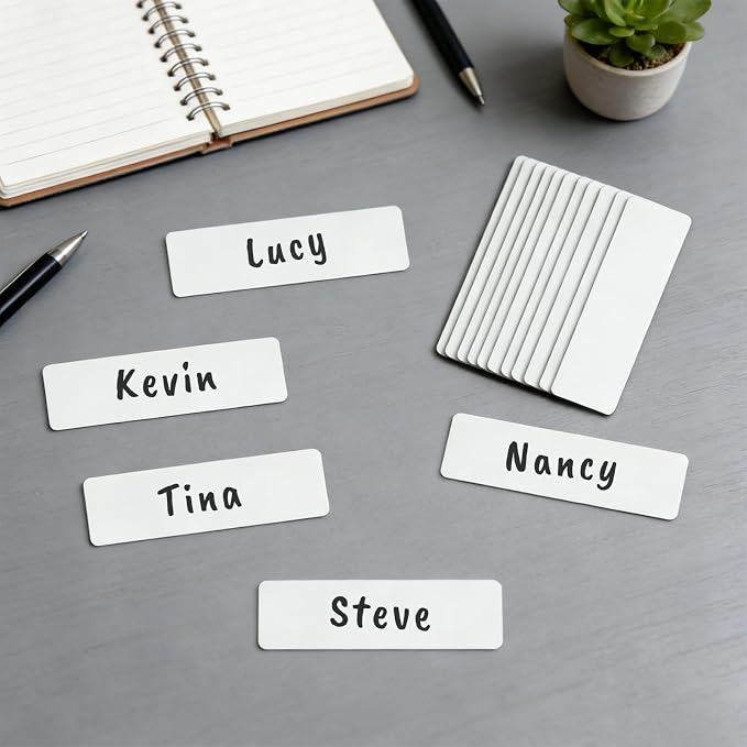 50Pcs Magnetic Dry Erase Labels Whiteboard Magnets Size 3.2"x1.2" Magnetic - Image 7