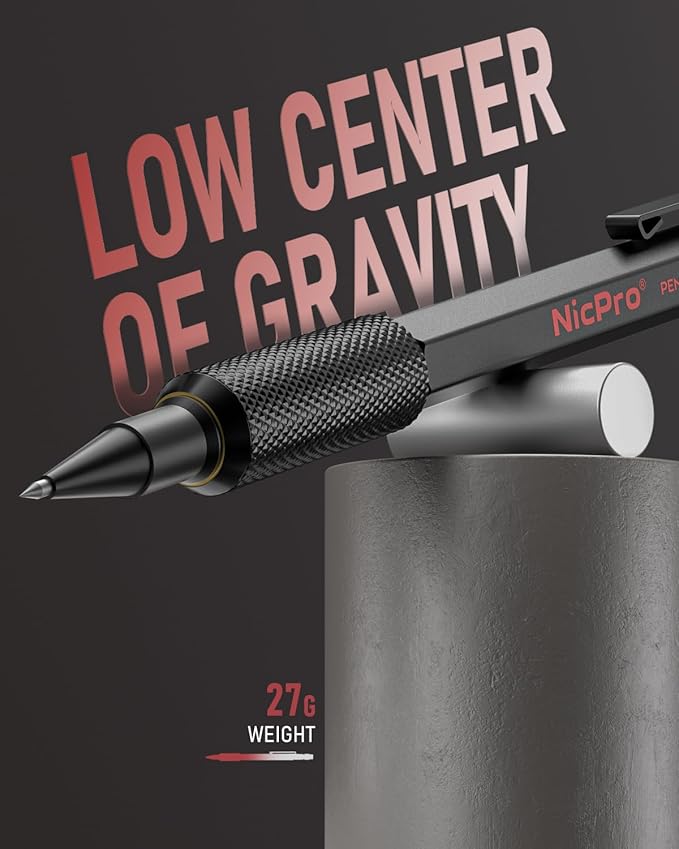 Nicpro 5 Pack 2mm Mechanical Pencils Set with Case, 65 Graphite Lead Refills (6B 4B 2B HB 2H 4H), 72 Colored Lead, Erasers -Weatherproof Metal Barrel, Heavy Duty Carpenter Pencil For Drawing Sketching-DeskLoop Office