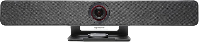 WYRESTORM 4K Conference Room Camera with AI Auto Framing, Presenter & Speaker Tracking, 120° Wide-Angle Webcam, 5X Digital Zoom, 4-Mic Array & 2 Speakers, Work with Meet, Teams, Zoom-DeskLoop Office