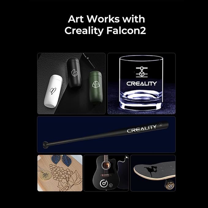 Creality 22W Laser Engraver 4-in-1 Rotary Roller Kit for Glass Tumbler Ring, 120W Power Laser Cutter and Engraver Machine, CNC Laser Engraving Machine Laser Engraver for Wood and Metal etc, 17" x 16"-DeskLoop Office