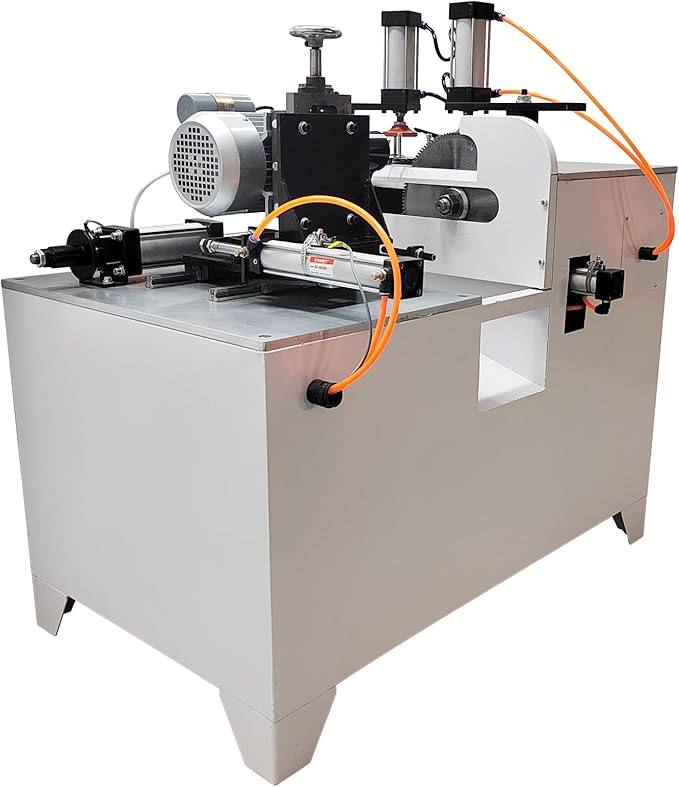45° Corner Cutting And Punching Machine 220V 5-40mm Drilling Depth with 2 Spindles 8-inch Alloy Saw Blade Woodworking Drilling Tool for Wood Aluminum 1.5KW-DeskLoop Office