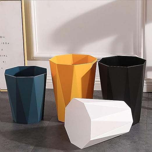 Small Trash Can 2.6 Gallon Bathroom Garbage Can Waste Basket Recycling Bin for Toilets Dorms Kitchens, Black-DeskLoop Office