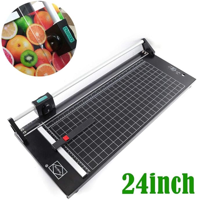 24Inch Rotary Trimmer Paper Cutter,Manual Paper Cutters Trimmers Photo Paper Cutter with Automatic Paper Weighting,Self-Sharpening for Craft Paper, Card Stock and Office Paper-DeskLoop Office