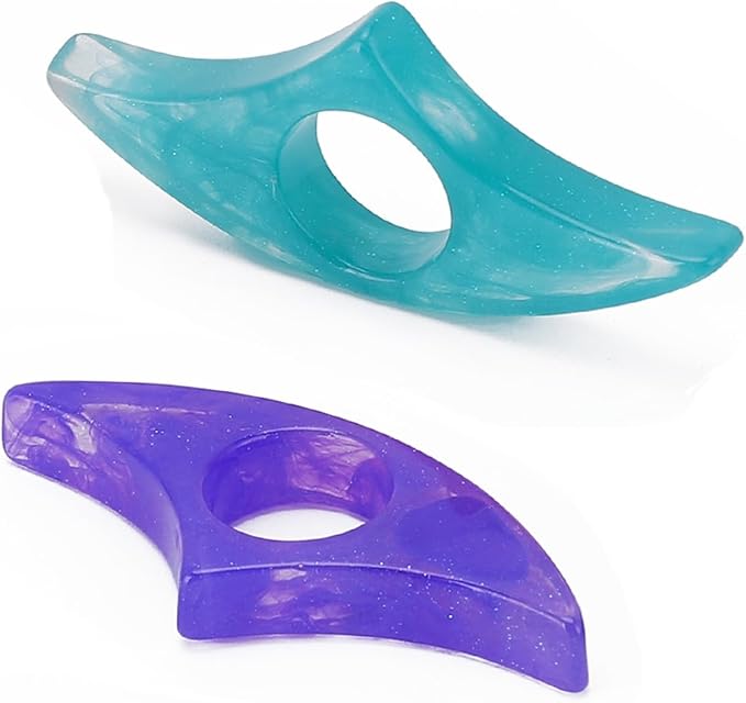 Thumb Book Page Holder for Reading 2Pack,Starry Ring Opener Bookmark,Readers Reading Finger Holder Book Lovers Gifts (Green, Purple)