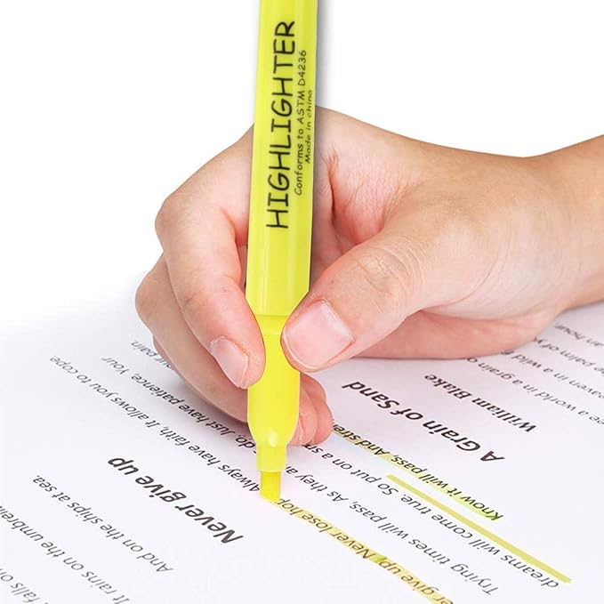 Trail maker 100 Packs of Bulk Yellow Highlighters in Bulk | Bright Wholesale Highlighters for Classrooms, School Kids, Teachers, Office Supplies-DeskLoop Office