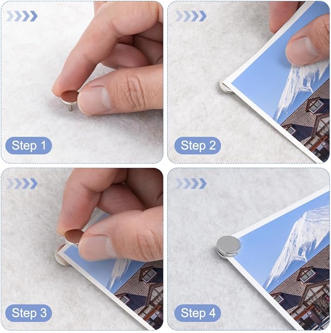 rhinocats Magnetic Push Pins, 30 Sets Magnet Thumbtack for Wall Bulletin Board Strong Decorative Pushpins Clip for Map Picture Hanging Kit Poster Holder-DeskLoop Office