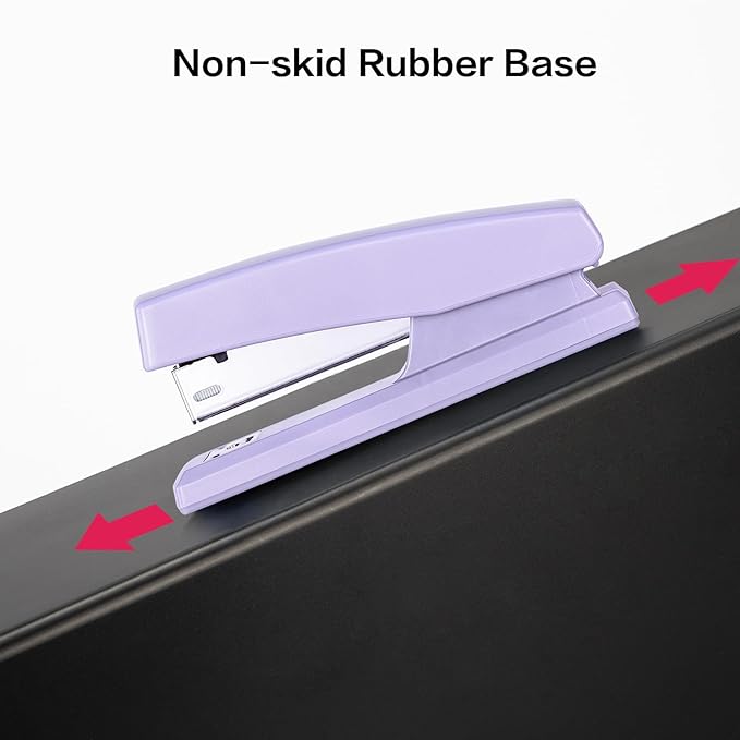Deli Stapler, Desktop Staplers with 640 Staples, Office Stapler, 25 Sheet Capacity, Purple-DeskLoop Office