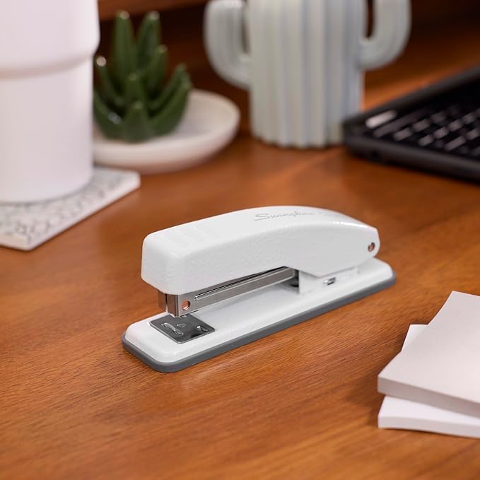 Swingline Stapler, Cub Compact Desktop Stapler, 20 Sheet Capacity, Metal, Arctic White (S701067)-DeskLoop Office