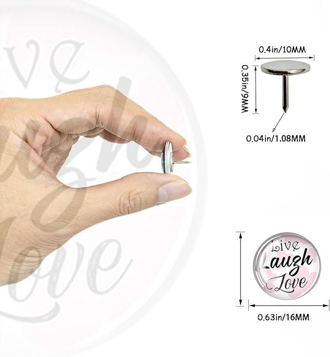 24Pcs Decorative Push Pins,Decorative Thumb Tacks for Bulletin Board, Cork Board Thumbtacks,Photos Wall Maps,Cute Thumbtack for Cubicle Decor,Classroom,Home and Office Decor(Motivational-Yes)-DeskLoop Office