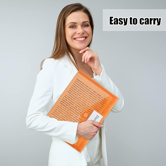 EOOUT 30 Pack 10 Color Plastic Envelopes Poly Envelopes, Hook & Loop Closure - Image 7