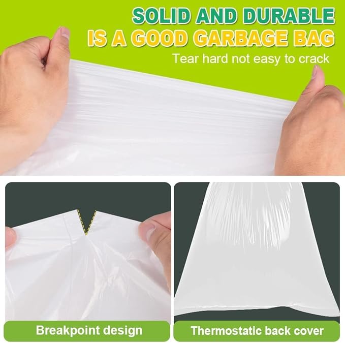 SWIHELP Medium Garbage Bags 8 Gallon /30 Liter Trash Bags Wastebasket Bin Liners Plastic Trash Bags for Bathroom Bedroom Office Trash Can 220 Count-DeskLoop Office