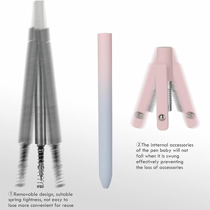 Ddaowanx Gel Pens, 10 Pcs 0.7mm Quick Dry Black Ink Pens Fine Point Smooth Writing Pens, Cute Office School Supplies Gifts for Women (10 Pcs Gradient-Black Ink)-DeskLoop Office