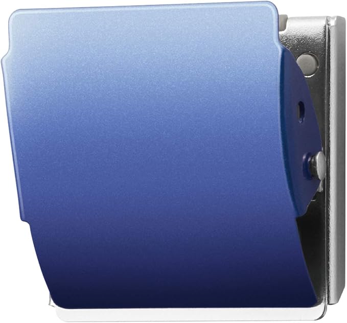 Extra Strong Magnetic Clips for Refrigerator and More, Large Blue, 3-Pack-DeskLoop Office