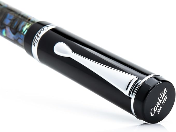 Conklin Duragraph Fountain Pen Abalone Nights - Medium Nib, Elegant Writing Instrument with Exquisite Abalone Finish-DeskLoop Office