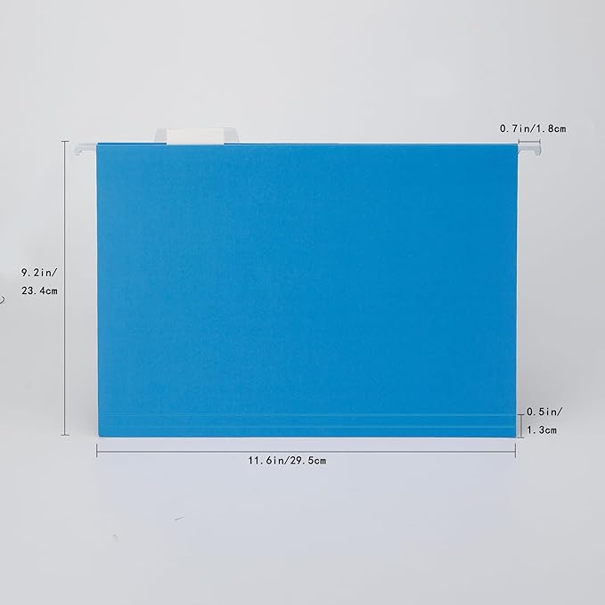 Blue Hanging File Folders,50 Packs Reinforced Hang Folders,Designed for Home and Office Color Coded File Organization, Letter Size-DeskLoop Office