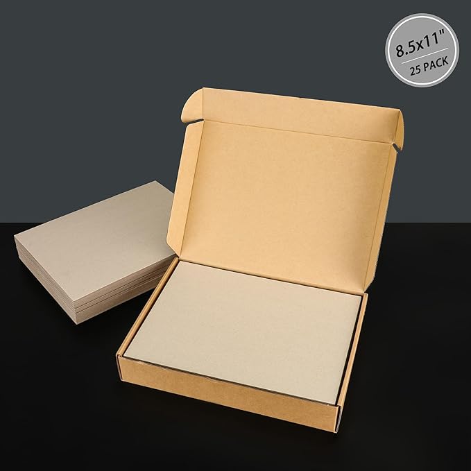 25 Pcs Book Board, Binder Board, Cover Board, Heavy Duty Chipboard for Book Binding, DIY Cardboard (Gray, 8.5 x 11 Inch 80PT)-DeskLoop Office