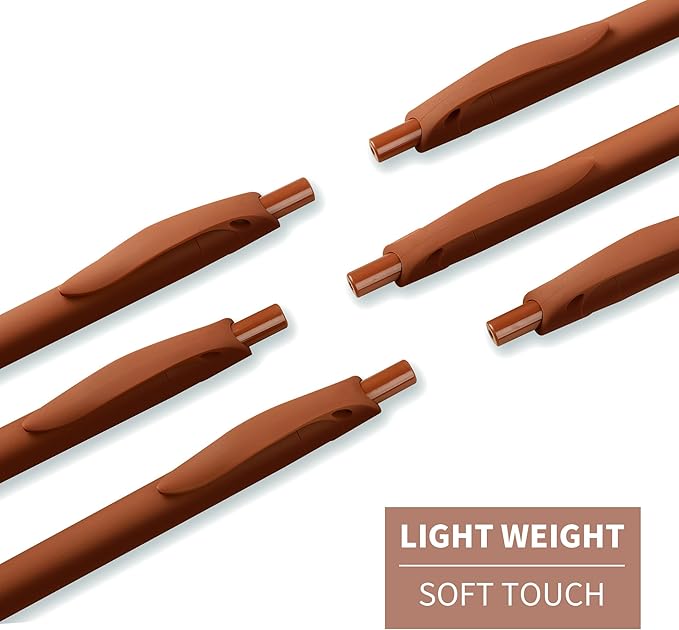 deegtran Pens Bulk, 50 Pack No Bleed Brown Click Pen, Wholesale Retractable Ballpoint Pens, Pens Medium Point, Smooth Ink Pens, 1.0MM Brown Ink-DeskLoop Office