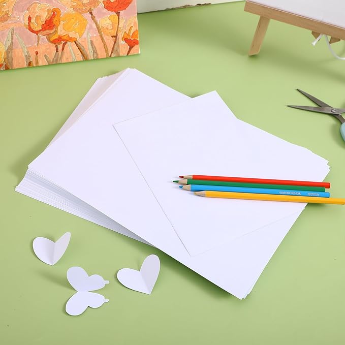 50 Sheets White Cardstock Paper 8.5 X 11 Inch, 180g a4 Printer Paper for Diy Crafts, Scrapbooking, Invitations, Decorations-DeskLoop Office