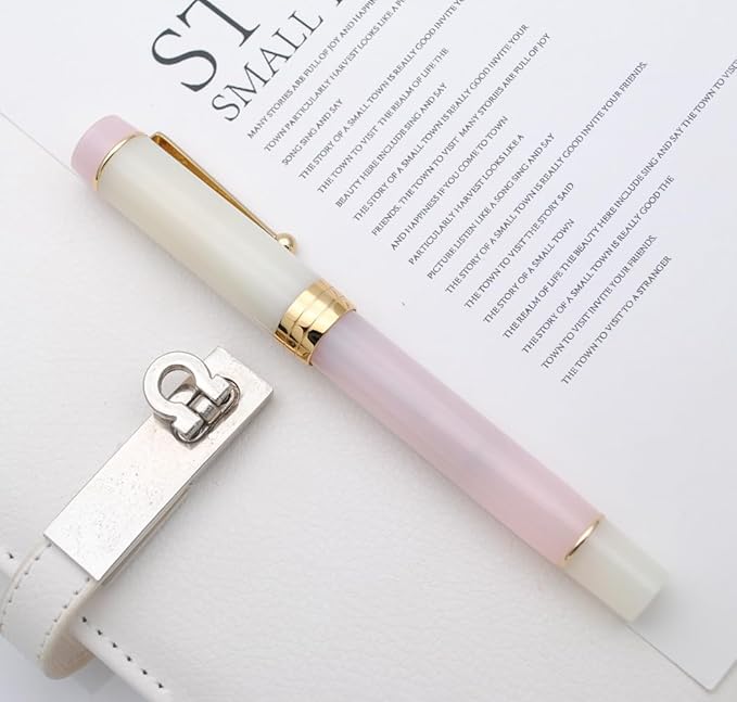 JINHAO 100 Fountain Pen with Ink Converter (Medium Nib 0.7mm, Light Pink)-DeskLoop Office