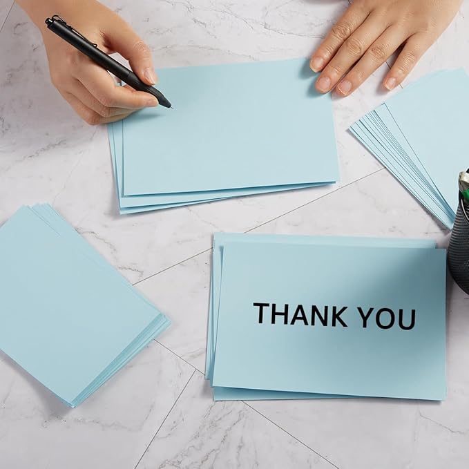 50 Sheets Blank Cardstock Paper 250 GSM Thick Heavy Cards Stock for DIY Art Projects, Card Making, Postcards, Greeting Cards, Birthday Party, Wedding Invitation (Light Blue, 4x6 inches)-DeskLoop Office