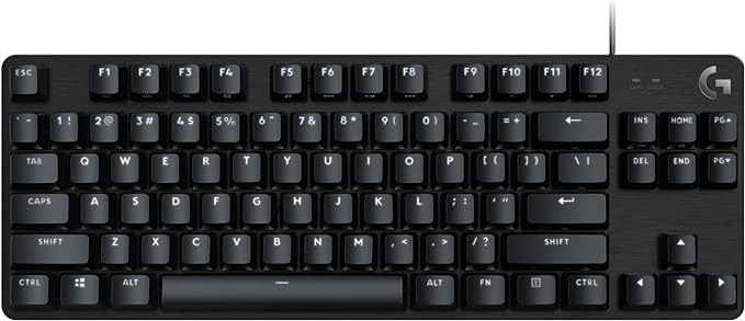Logitech G413 TKL SE Mechanical Gaming Keyboard - Compact Backlit Keyboard with Tactile Mechanical Switches, Anti-Ghosting, Compatible with Windows, macOS - Black Aluminum-DeskLoop Office