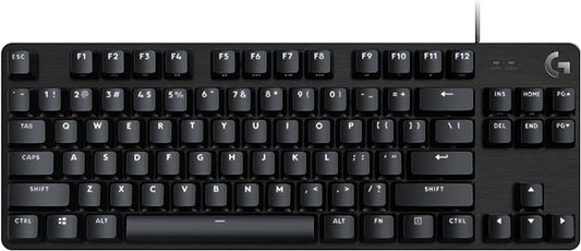 Logitech G413 TKL SE Mechanical Gaming Keyboard - Compact Backlit Keyboard with Tactile Mechanical Switches, Anti-Ghosting, Compatible with Windows, macOS - Black Aluminum-DeskLoop Office