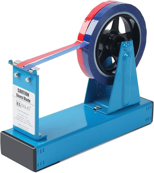 U.S. Solid Desktop Multi-Roll Tape Dispenser - 1.5 Inch Wide, 1 or 3 Inch Core, Iron, Blue-DeskLoop Office