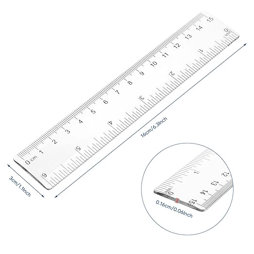 Zonon 100 Pcs 6 Inch Rulers Bulk Clear Plastic Flexible Straight Rulers with Inches and Centimeters First Day of School Gift for Students Back to School Office Supplies-DeskLoop Office