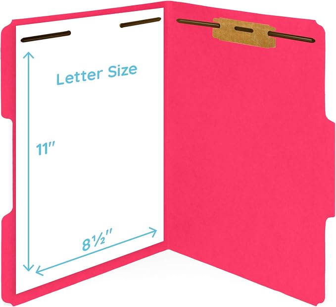 50 Red Fastener File Folders - Image 8
