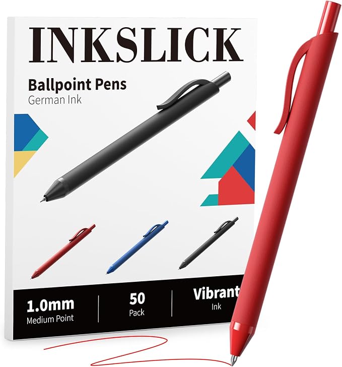 50 Pack Red Ink Pens - Image 8