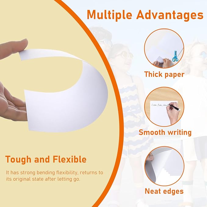 40 Sheets Bright White Cardstock 8.5 x 11 Printer Paper, 75lb Thick Craft Paper Card Stock for Wedding Invitations, Memus, DIY Making Cards, Business Cards, Menus, Birthday-DeskLoop Office