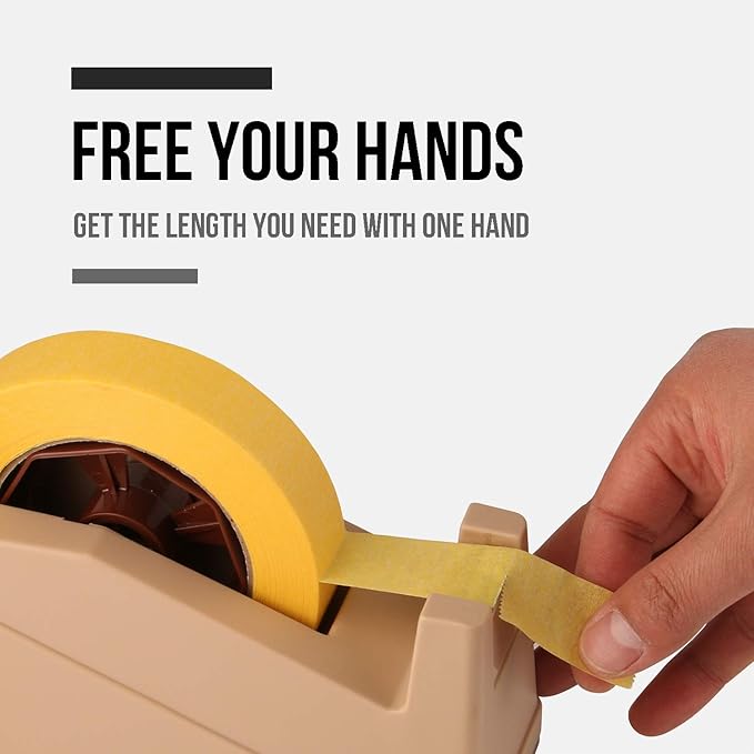 Lichamp Desktop Tape Dispenser Holder with Large 3 inch Core for Masking Tape, Heat Transfer Tape Sublimation, Painters Tape, Freezer Tape and Kitchen Tape-DeskLoop Office