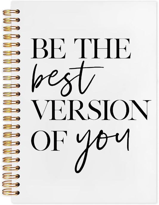 SNNDER Be the Best Version of You Motivational Notebook Journal, Motivational Gifts for Women Men, Positive Affirmation Journal, Hardcover Spiral Notebooks 5.5x8.3 Inch-DeskLoop Office