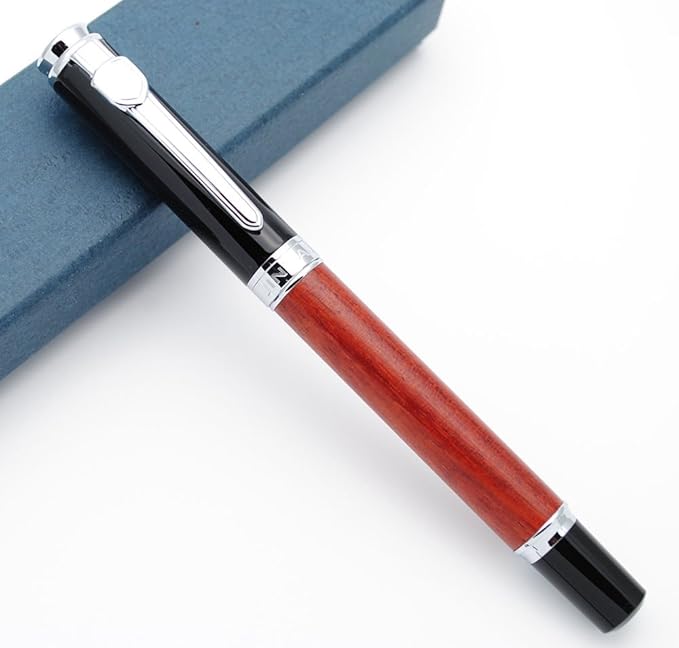 JINHAO 8802 Fountain Pen F Nib (Wooden Barrel)-DeskLoop Office