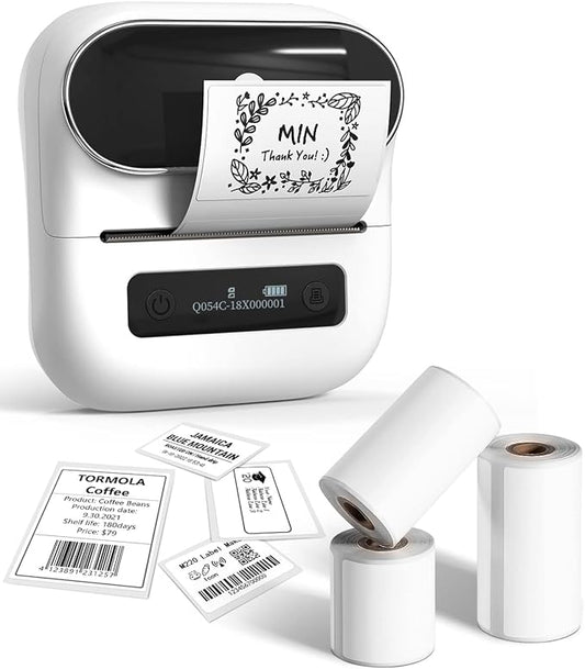 Phomemo M220 Label Maker, New Flagship 3.14 Inch Bluetooth Portable Thermal Label Printer for Barcode, Address, Labeling, Mailing, File Folder, Easy to Use, Support Phone&PC-DeskLoop Office