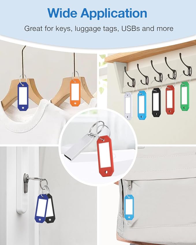 ttstar 40 Pack Key Tags Identifiers – Hexagon Design Key Rings - Image 8