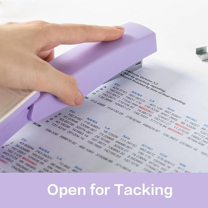 Deli Stapler, Desktop Stapler, 2 Pack, Office Stapler, 25 Sheet Capacity, Includes 2000 Staples and 2 Staple Removers, 2 Pack,Purple-DeskLoop Office