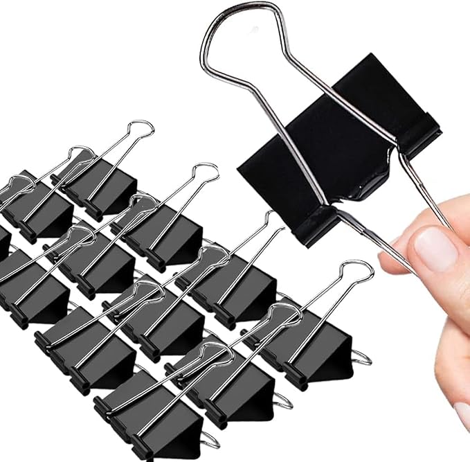 Extra Large Binder Clips, 12 Pack, 2.4 Inch, Standard 60mm, Jumbo Paper Clips - Image 6