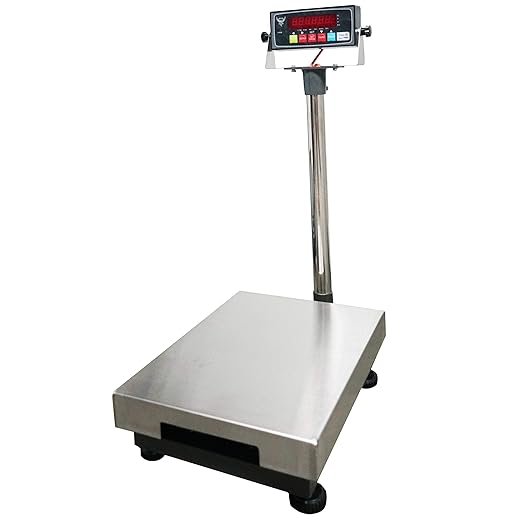 Stainless Steel Bench Scale, Commercial Digital Weighing Scale/Postal Scale/Shipping Scale, 800×0.05lb Capacity (18"x 24")-DeskLoop Office