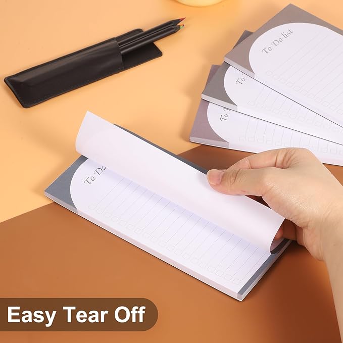 4 Pack Magnetic To Do List Refrigerator with Pen Holder, Totally 200 Sheets Magnetic Note Pad for Fridge Grocery List Magnet Pad for Fridge(Morandi Design)-DeskLoop Office