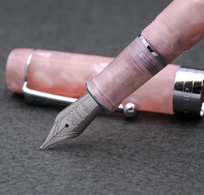 JINHAO 100 Fountain Pen with Ink Converter (Medium Nib 0.7mm, Sakura Pink with Silver Clip)-DeskLoop Office