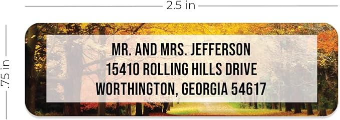 Breathtaking Landscape Rolled Address Labels / 250 Personalized Return Address Labels/Designer Address Stickers in Elegant Plastic Dispenser-DeskLoop Office