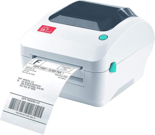 2054A Shipping Label Printer for Windows Mac Chromebook Android, Supports Amazon Ebay Paypal Etsy Shopify ShipStation Stamps UPS USPS FedEx DHL, Roll & Fanfold 4x6 Direct Thermal Label-DeskLoop Office
