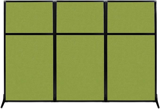 Versare Workstation Partition | Portable Wall Divider | Modern Office Cubicle | Free Standing Privacy Screen | Flexible Work Space | 99" x 70" Lime Green Fabric Panels-DeskLoop Office