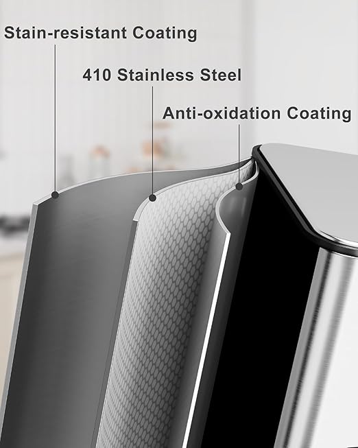 90L/23.8Gal Gallon Three-Compartment Pedal Stainless Steel Kitchen Recycling Trash Can with Odor Seal, Hands-Free Foot Operated Waste Bin for Home, Office, Restaurant, School, Hospital-DeskLoop Office