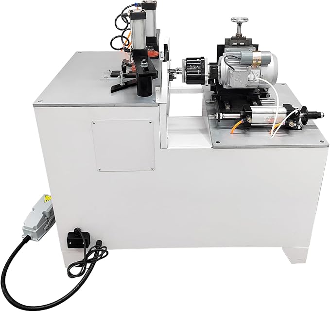 45° Corner Cutting And Punching Machine 220V 5-40mm Drilling Depth with 2 Spindles 8-inch Alloy Saw Blade Woodworking Drilling Tool for Wood Aluminum 1.5KW-DeskLoop Office